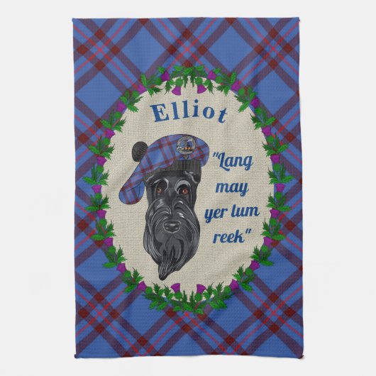 Elliot Scottie Dog Kitchen Towel Theedoek (Verticaal)
