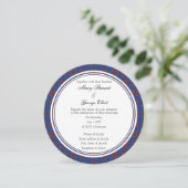Elliot Scottish Wedding Round Invitation Kaart (Staand voorkant)