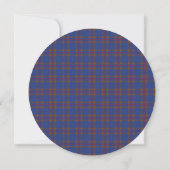 Elliot Scottish Wedding Round Invitation Kaart (Achterkant)