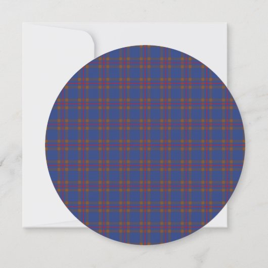 Elliot Scottish Wedding Round Invitation Kaart (Achterkant)