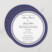 Elliot Scottish Wedding Round Invitation Kaart (Voorkant / Achterkant)