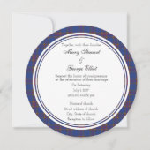 Elliot Scottish Wedding Round Invitation Kaart (Voorkant)