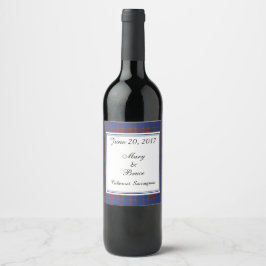 Elliot Scottish Wedding Wine Label Wijn Etiket