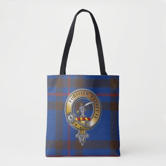 Elliot Tartan & Badge Tote Bag (Voorkant)