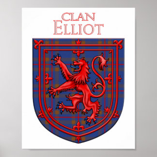 Elliot Tartan Scottish Play Lion Rampant Poster