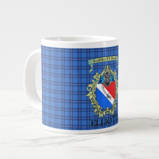 Elliott Crest en Tartan Grote Koffiekop (Links)