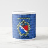 Elliott Crest en Tartan Grote Koffiekop (Voorkant)