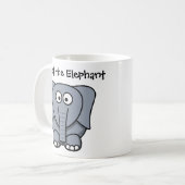 Elliott de Olifant Aangepaste Cartoon Kinderen Mok (Voorkant links)