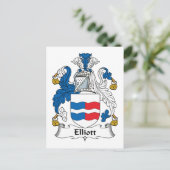 Elliott Family Crest Briefkaart (Staand voorkant)