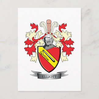 Elliott Family Crest Coat of Arms Briefkaart