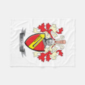 Elliott Family Crest Coat of Arms Fleece Deken (Voorkant (Horizontaal))