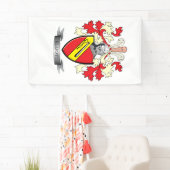 Elliott Family Crest Coat of Arms Spandoek (Insitu)