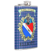 Elliott Tartan en Crest Heupfles (Rechts)