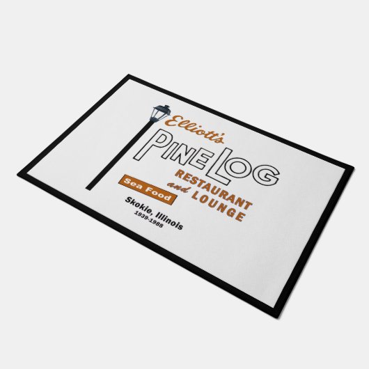Elliotts Pine Log Restaurant, Skokie, IL. 1939-88 Deurmat (Schuin)