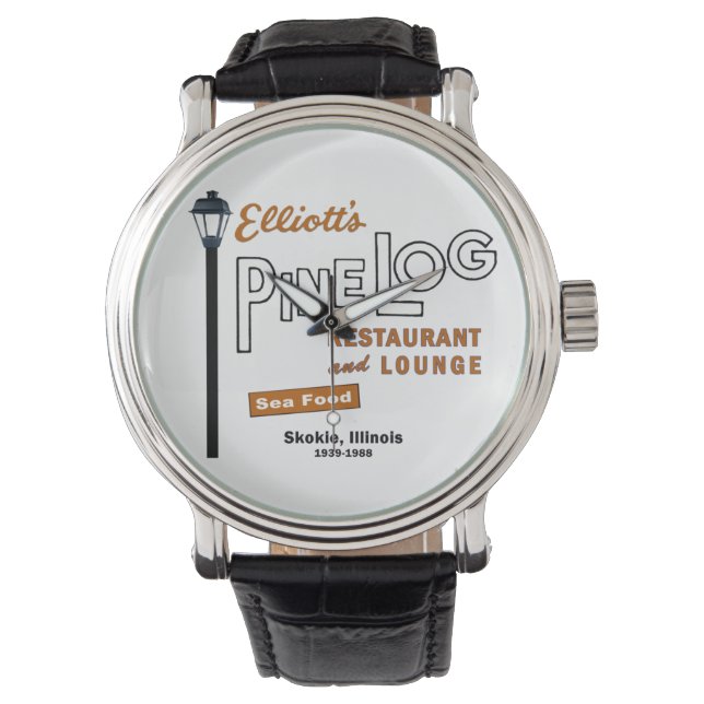 Elliotts Pine Log Restaurant, Skokie, IL. 1939-88 Horloge (Voorkant)