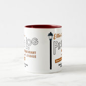 Elliotts Pine Log Restaurant, Skokie, IL. 1939-88 Tweekleurige Koffiemok (Center)