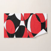 Ellipticals zwart, wit en rood bad handdoek (Handdoek)