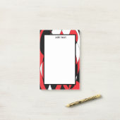 Ellipticals zwart, wit en rood post-it® notes (Op bureau)