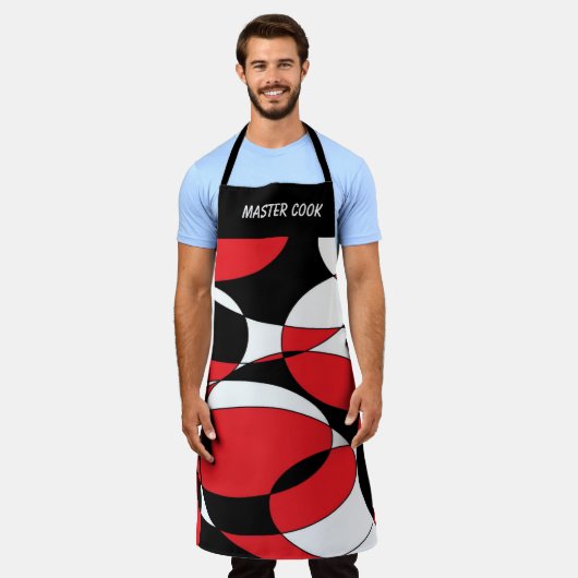 Ellipticals zwart, wit en rood schort (Gedragen)