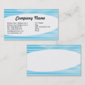 Elliptisch - gegolfd blauw visitekaartje (Voorkant / Achterkant)