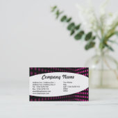 Elliptisch - toon-hoek - warm roze visitekaartje (Staand voorkant)