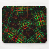 Elliptisch vernietigd, omhoog lijnen flitsend groe muismat (Voorkant)