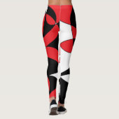 Elliptisch zwart, wit en rood leggings (Achterkant)