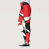 Elliptisch zwart, wit en rood leggings (Links)