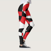 Elliptisch zwart, wit en rood leggings (Rechts)