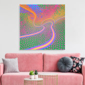 Elliptische curve en homogene dispersie kunsten canvas afdruk (Insitu (Woonkamer))