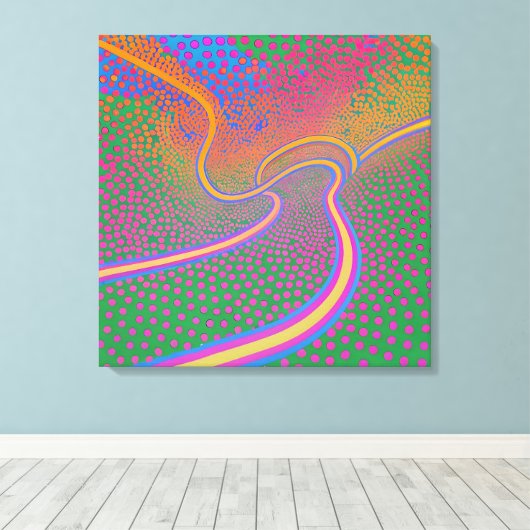 Elliptische curve en homogene dispersie kunsten canvas afdruk (Insitu (Houten vloer))