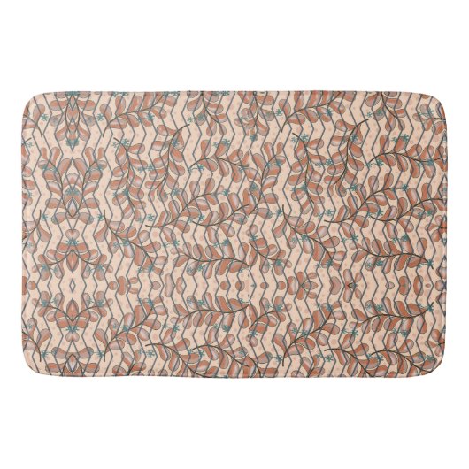 Elliptische flesvormige Abstracte plateau Badmat (Voorkant)