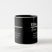 Ellis Boy Name Definition Personalized Mug Tweekleurige Koffiemok (Center)