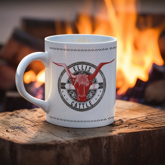 Ellis Cattle Gepersonaliseerde Logo Koffiemok