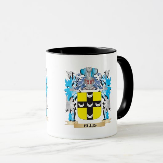 Ellis Coat of Arms - Family Crest Mok (Voorkant rechts)