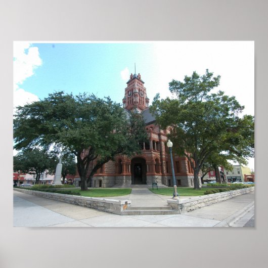 Ellis County Courthouse, Waxahachie, Texas Poster (Voorkant)
