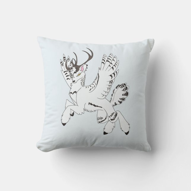 Ellis Dark Fantasy Reindeer Accent Pillow Kussen (Voorkant)