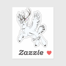 Ellis Fantasy Reindeer Custom-Cut Vinyl Sticker