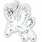 Ellis Fantasy Reindeer Custom-Cut Vinyl Sticker (Voorkant)