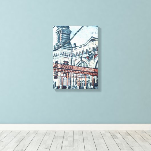Ellis Island Canvas Afdruk (Insitu (Houten vloer))