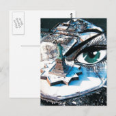 Ellis Island eye Briefkaart (Voorkant / Achterkant)