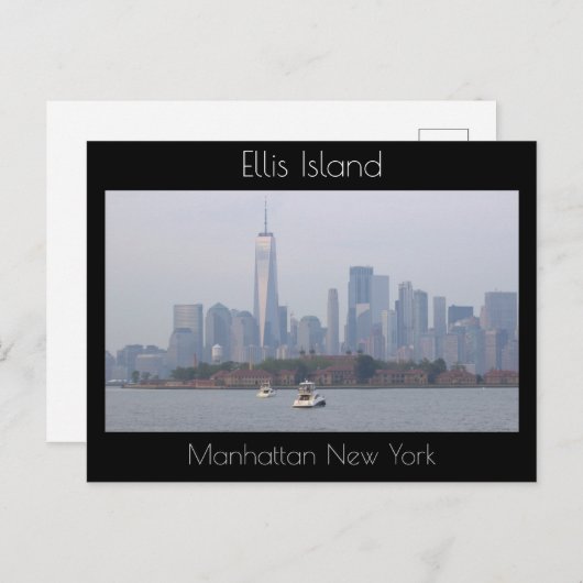 Ellis Island Manhattan, New York Briefkaart (Voorkant / Achterkant)