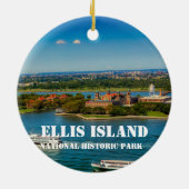 Ellis Island National Park Keramisch Ornament (Achterkant)