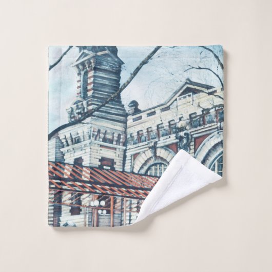 Ellis Island, New York City Bad Handdoek (Wasdoekje)