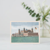 Ellis Island, New York Harbour Briefkaart (Staand voorkant)