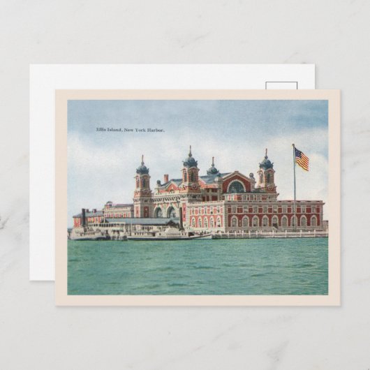 Ellis Island, New York Harbour Briefkaart (Voorkant / Achterkant)