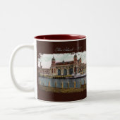 Ellis Island Painted Coffee Mok (Links)