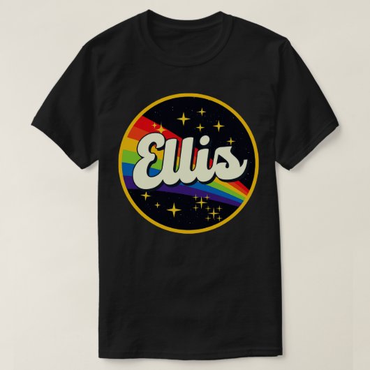 Ellis regenboog in ruimte  stijl t-shirt (Design voorkant)