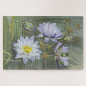 Ellis Rowan Blauw Wit Water Lelie  Bloemen Legpuzzel (Horizontaal)