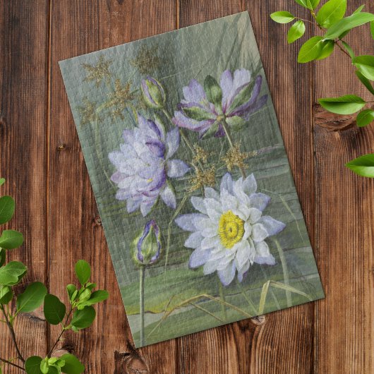 Ellis Rowan Blauw Wit Water Lelie  Bloemen Legpuzzel